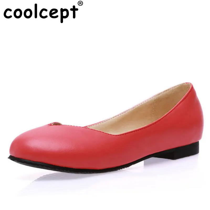 

Coolcept ladies ballet casual flats shoes woman party sweet candy color lady sexy women brand footwear shoes size 30-47 P19211