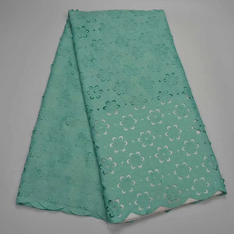 2018 Laser Cut African Dry Lace Fabric Swiss Jacquard Top Quality Laser