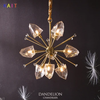 

Brushed Copper LED chandelier lighting fixtures Home LED modern metal crystal chandelier