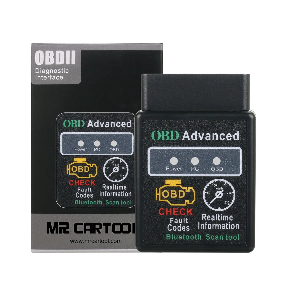Mr Cartool OBD 2 ELM327 V1.5 Bluetooth OBD2 II автомобильный вяз 327 Авто подключению CAN шины адаптер