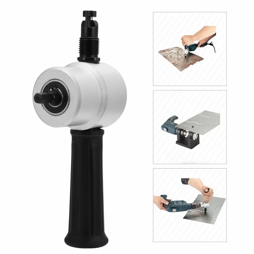 TRANVON Sheet Metal Cutting Nibble Metal Cutter Double Head Nibbler Blade Saw Cutter Tool Drill Bits Accessory Cutting Machine (4)