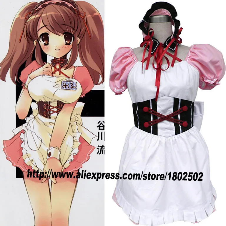 Косплей костюм меланхоли Харухи джузумия сузумия no Yuuutsu Mikuru Asahina|melancholy of haruhi