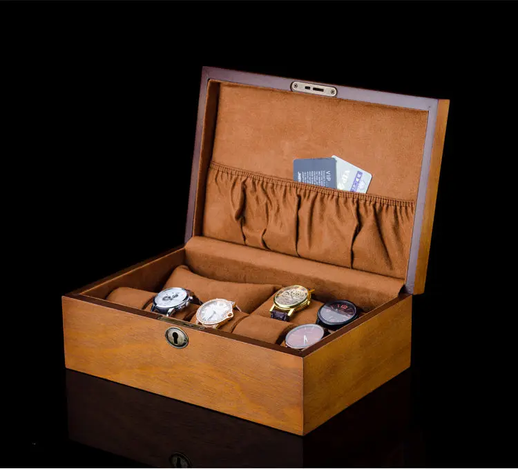 10 Slots Wood Watch Case Storage Box Luxury Solid Wood Watch Box Organizer Display Holder For Men Gift Boxes