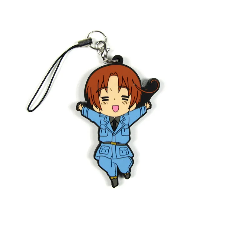 G143 Axis Power Hetalia Anime llavero Feliciano Vargas Ludwig Honda Jones llavero correa de caucho/encantos del teléfono G143 Axis Power Hetalia Anime llavero Feliciano Vargas Ludwig Honda Jones llavero correa de caucho/encantos del teléfono