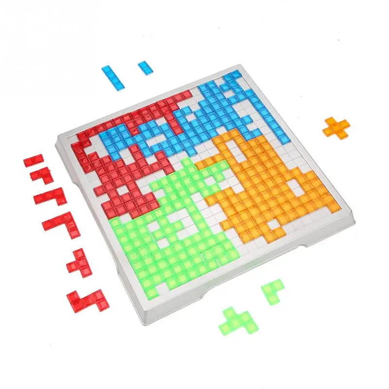 Kids Plastic Puzzle Board Game Toys With 84pieces in 4 Colors Early