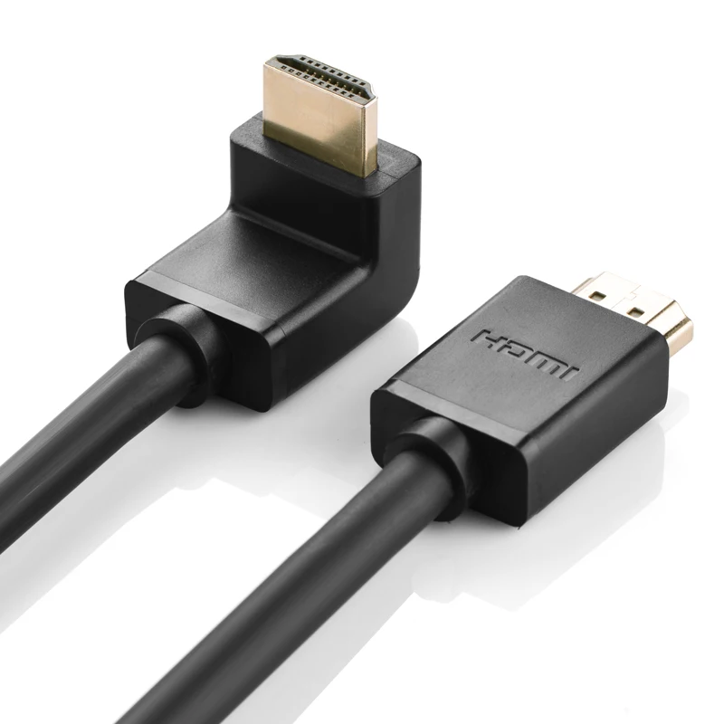 UGreen hdmi кабель 90 градусов угол изгиба skyworth hisense hd кабель для передачи данных телеприставка подключение ТВ 1 м 3