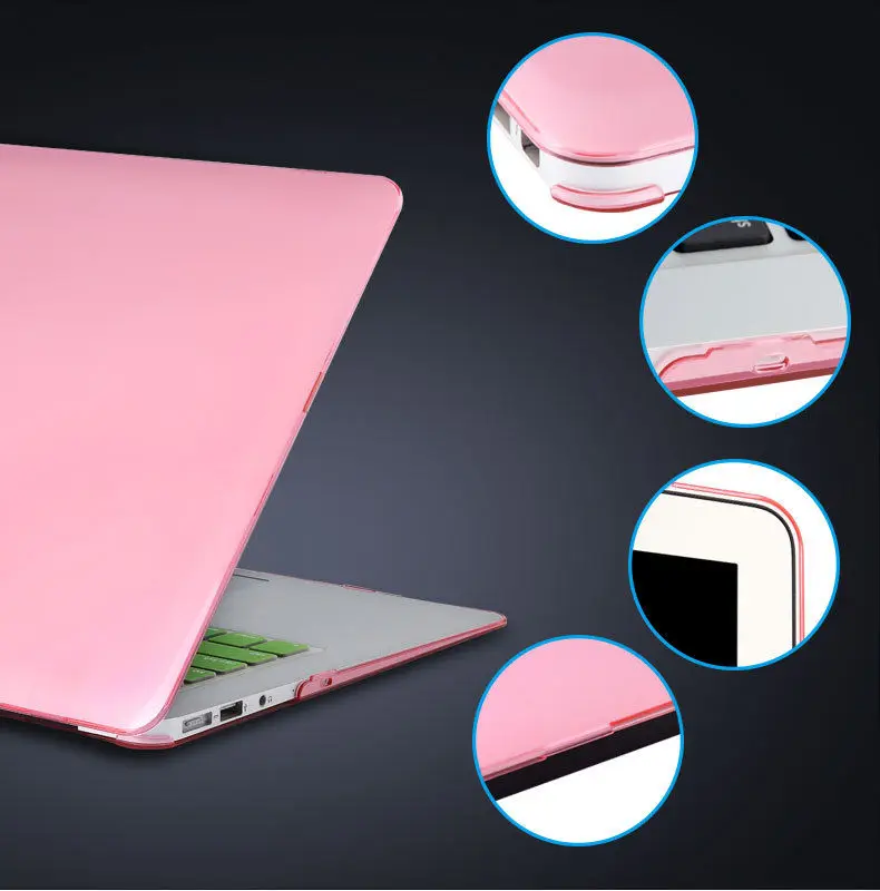 Жесткий чехол с кристаллами + для клавиатуры Macbook Air 11 13 Pro 15 Retina 12 дюймов сумка