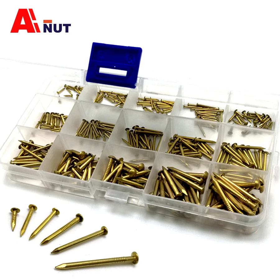 Buy Brass nail kit , 15 size 750pcs anti rust nails
