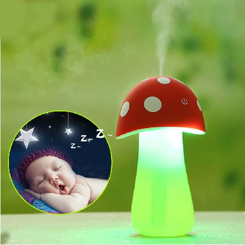 

Wholesale Portable USB Mini Mist Maker Mushroom Lamp Air Humidifier Purifier For Baby Room Office Car