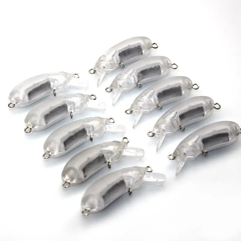 10pcs Unpainted Fishing Lures Making Kit DIY Blank Lures Topwater C