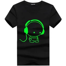 Summer New Pattern Noctilucent Dress Pure T Pity Fluorescence Wear Short Sleeve Rendering Unlined Headset Boy Male Suit-dress Summer New Pattern Noctilucent Dress Pure T Pity Fluorescence Wear Short Sleeve Rendering Unlined Headset Boy Male Suit-dress