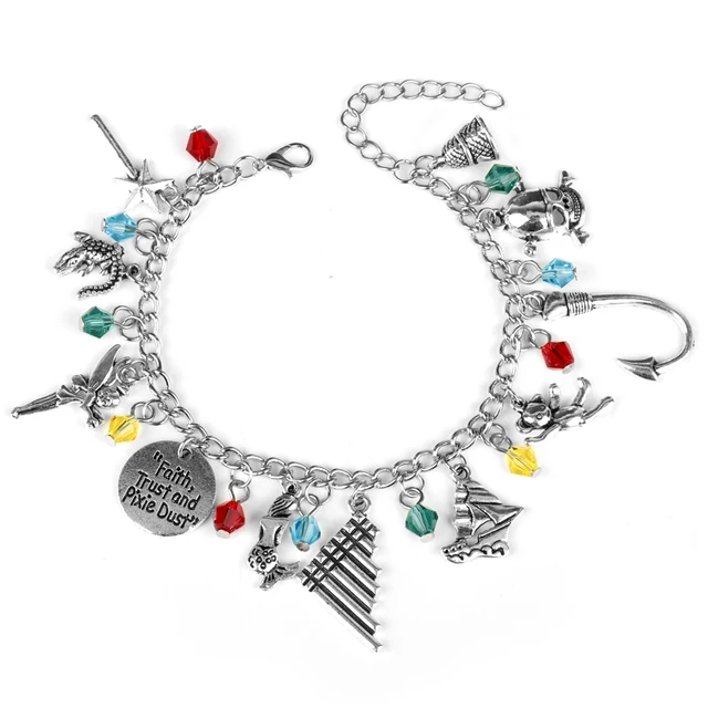 Dongsheng Pirates Of The Caribbean Bracelet Faith Trust Pixie Dongsheng Pirates Of The Caribbean Bracelet Faith Trust Pixie Dust Logo Bangle Wristlets