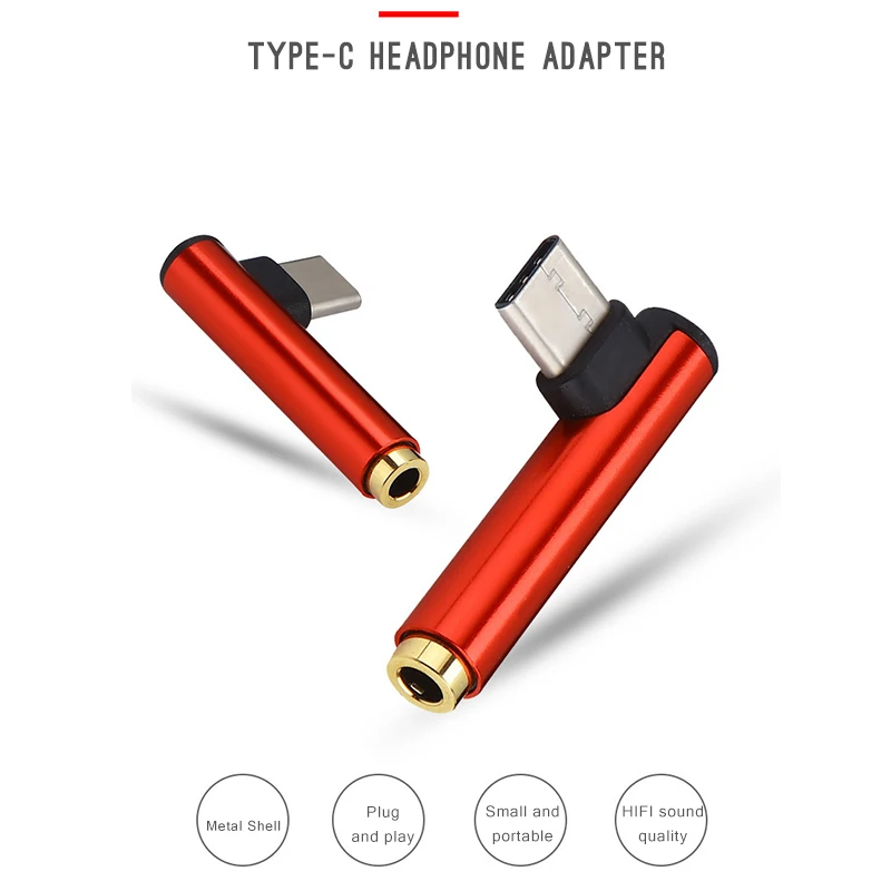 AUX Audio Cable USB Type C To 3.5mm Jack Headphone Adapter Type-C Earphone Converter For Xiaomi Mi8 For Letv Le2 Audio Splitter