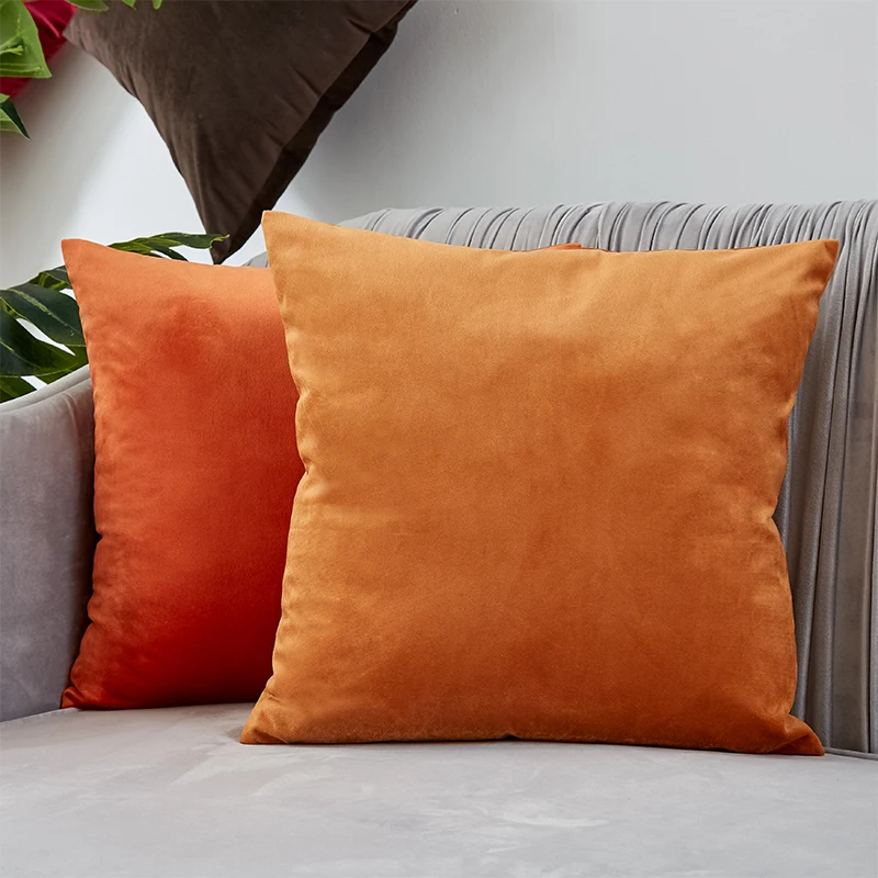 Velvet Pillow Case 45*45 Pillowcase 30x50cm Decorative Pillows Bedroom Living Room Decortive Kussensloop Nordic Home Solid Color