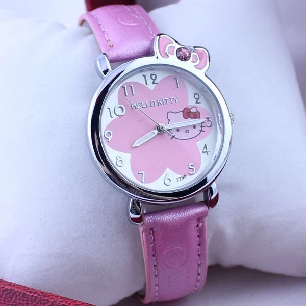 Мультфильм Продажа Горячая рисунок «Hello Kitty» детские часы KT cat розовый пояс для студенток кварцевые часы