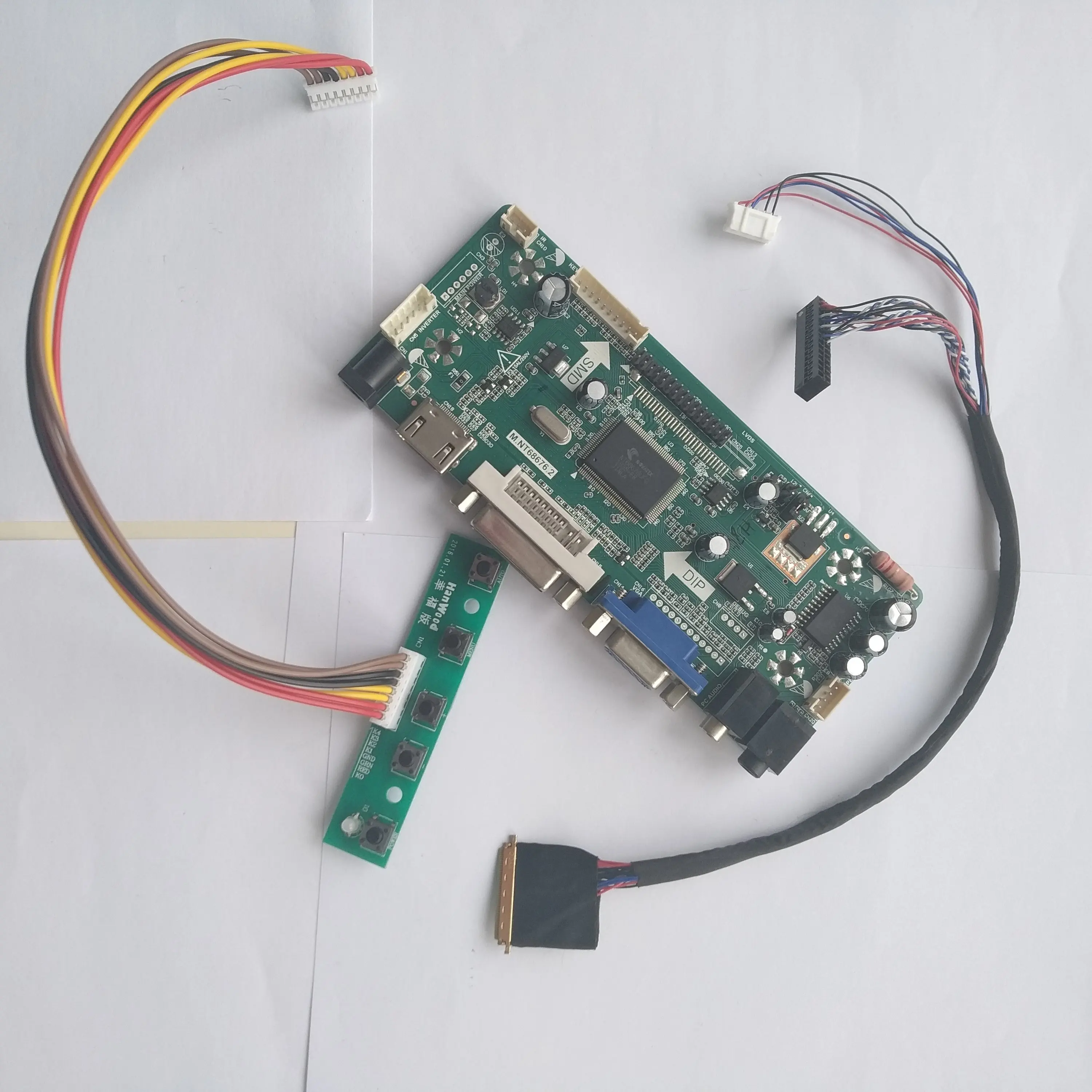 

LED VGA LCD Controller board Kit M.NT68676 HDMI DIY DVI for LTN140AT16 1366*768 Screen monitor 14.0" panel driver