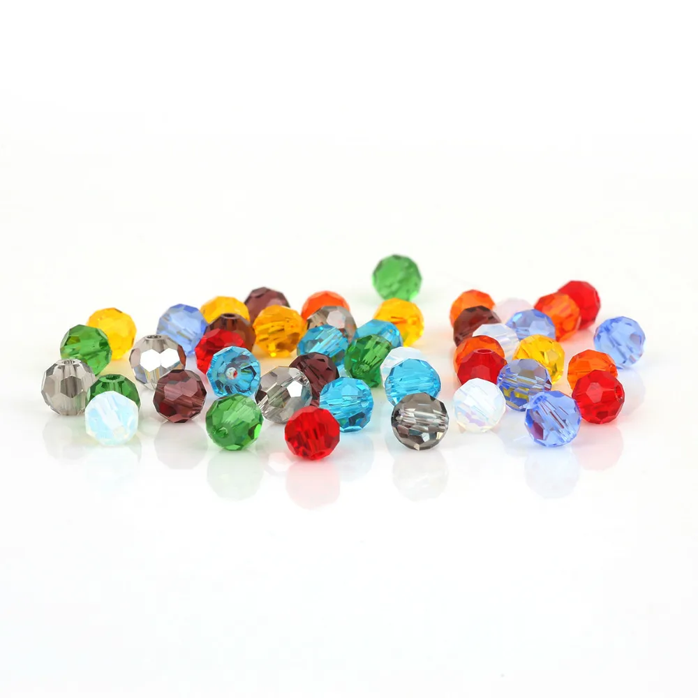 

100pcs 4mm Rondelle Austria Crystal Beads Faceted Glass Beads Loose Spacer Beads for Jewelry Making DIY Bracelet