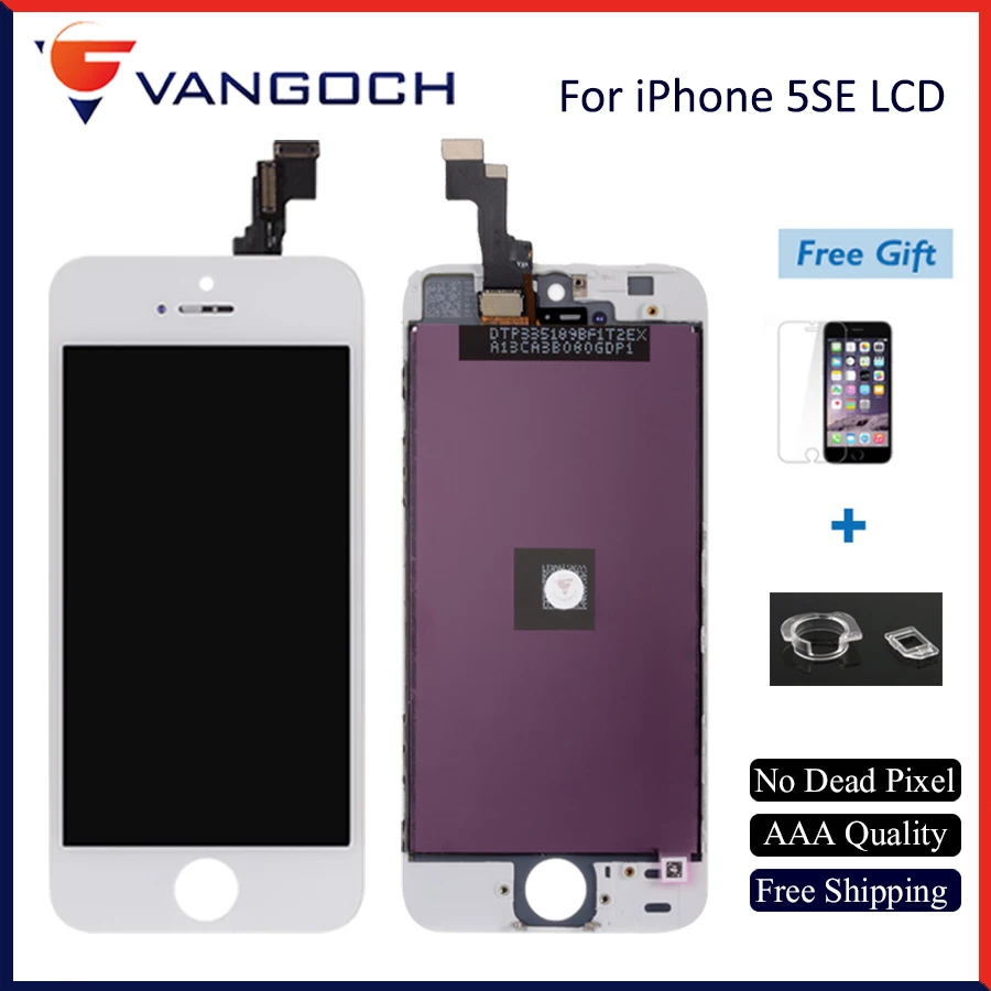 5pcs A+++ Top Quality LCD Replacement For iPhone 5se Touch