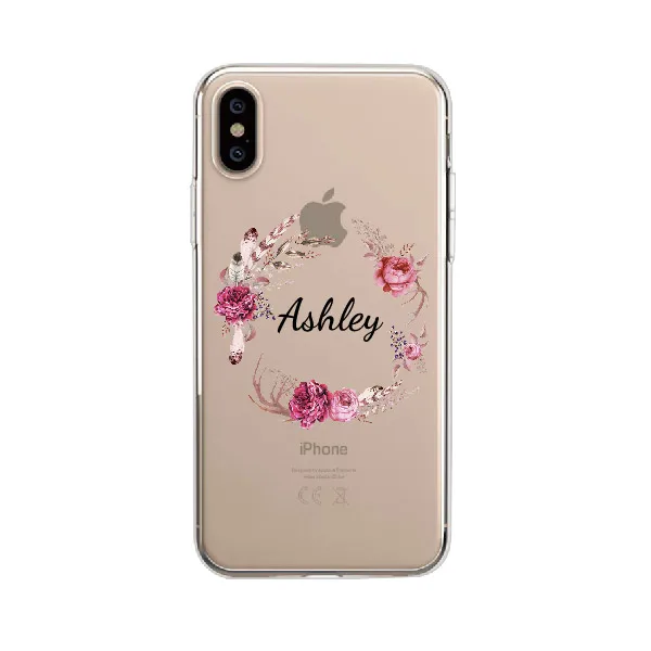 На заказ персонализированное имя винтажный тропический цветок венок букет телефон Мягкий чехол для iPhone 11 Pro Max XS Max XR X 7Plus 8Plus - Цвет: Floral 2