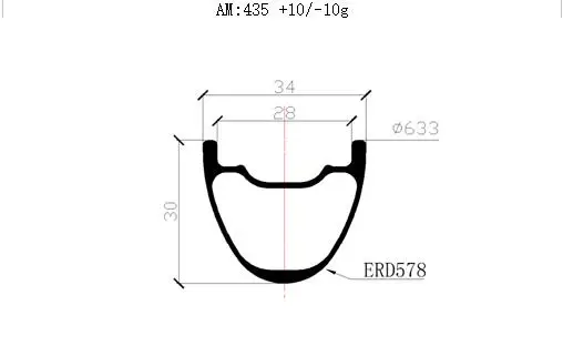 Графен 29er карбоновый mtb дисковый обод AM 34x30 мм бескамерный велосипед 29 гоночный велосипед Горный велосипед обод 435 г ERD 578 мм