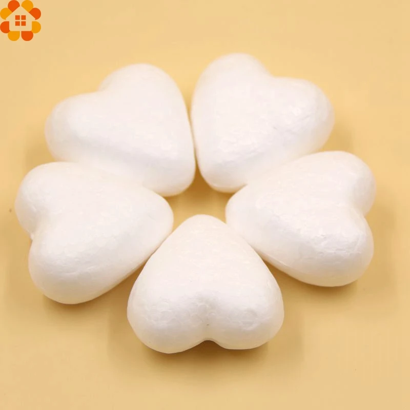 

20PCS 40MM DIY Heart Shape Modelling Polystyrene Styrofoam Foam Ball Christmas Ornaments Gifts Wedding Party Decoration Supplies
