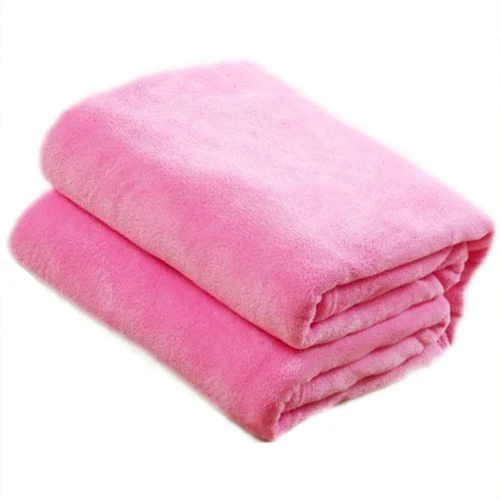 

Practical 70*100cm Sofa/air/bedding Throw Solid Color and Double Faced Travel Flannel Blanket