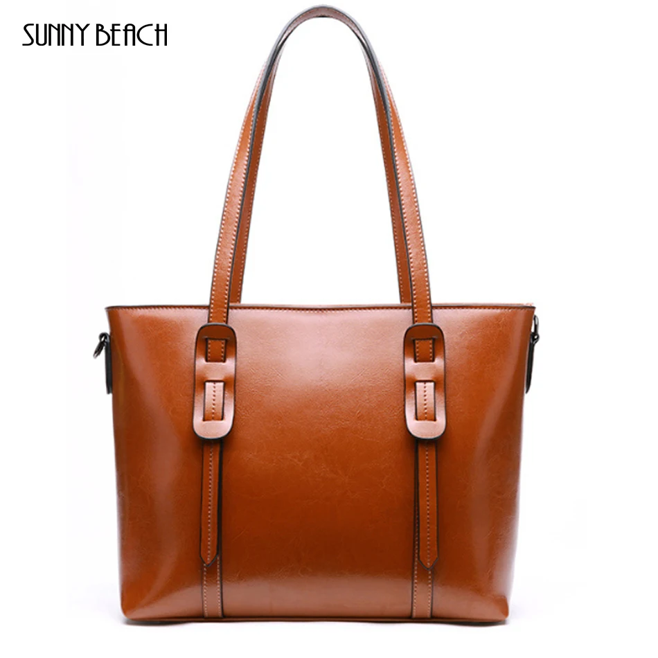 

SUNNY BEACH Women Bag Genuine Leather Bag Female Famous Brands Luxury Handbags Women Bags Designer Shoulder Messenger Bags