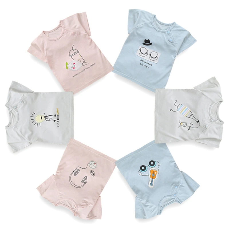 

2018 Hot Summer Baby Boy Girls Casual T-shirt Infant Kids Short-sleeved Pattern Print Tee Shirt Newborn Outfits For 0-2T H1