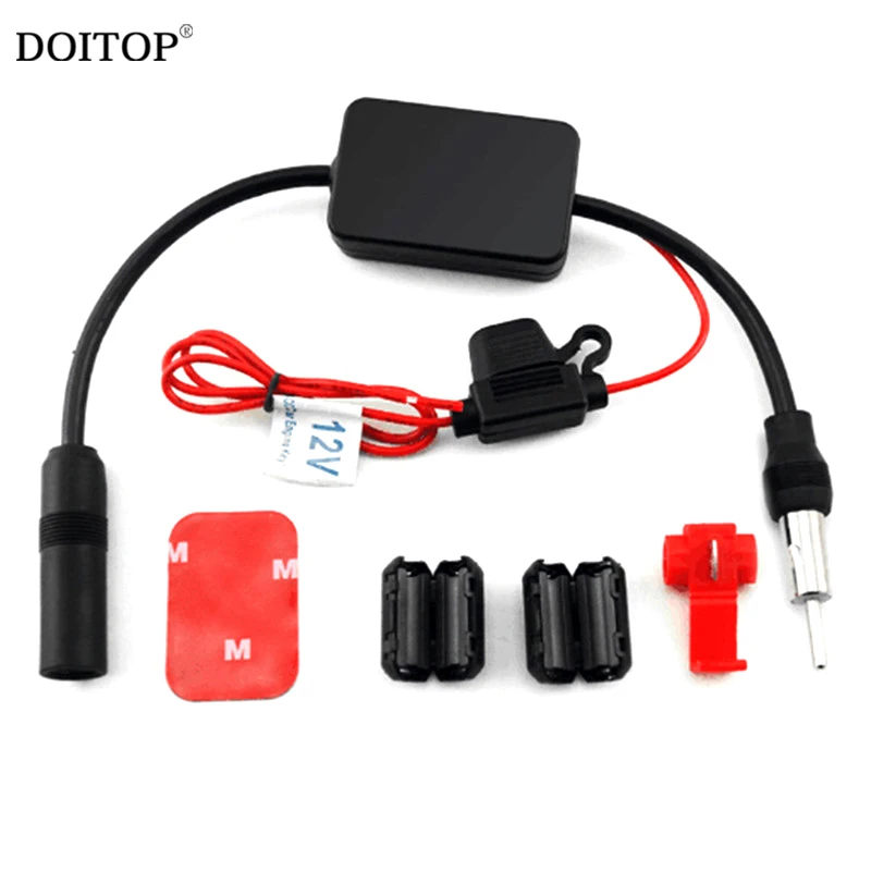DOITOP AM FM Car Radio Signal Amplifier Radio Enhancer Adapter Cable