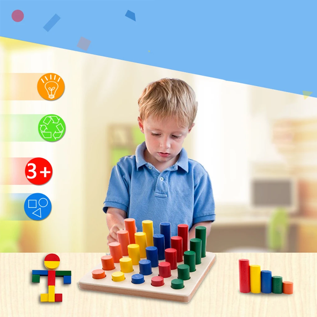 

8PCS Kids Baby Wooden Toys Learning Geometry Shape Children Educational Toys Puzzle Montessori Early Learning Toys Brain Train