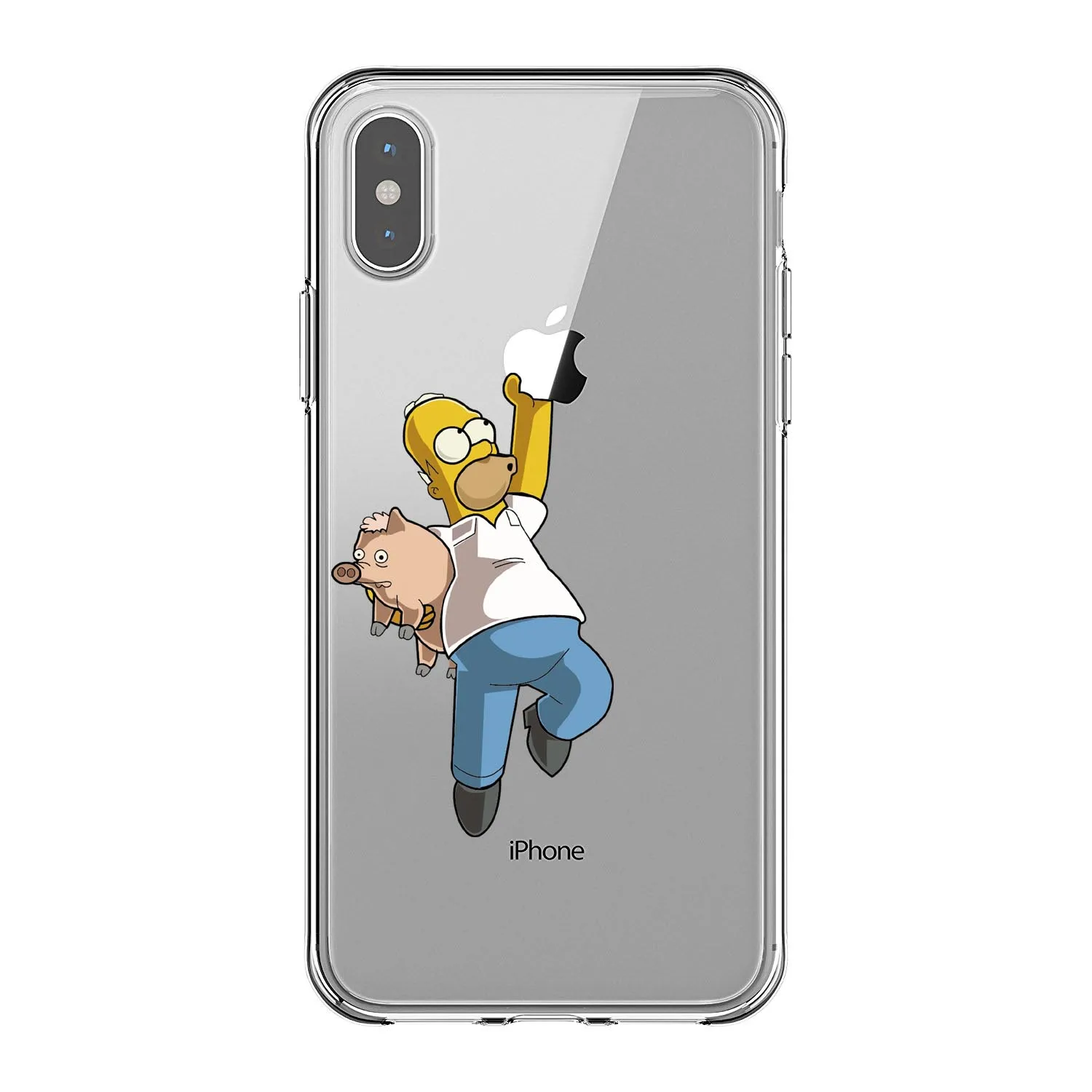 Забавный Симпсон, едят яблоко, логотип, модный Мягкий Силиконовый ТПУ чехол для телефона, чехол для iPhone 11 Pro MAX 5S 6 6splus 7 8Plus X10 XR XS MAX - Цвет: TPU