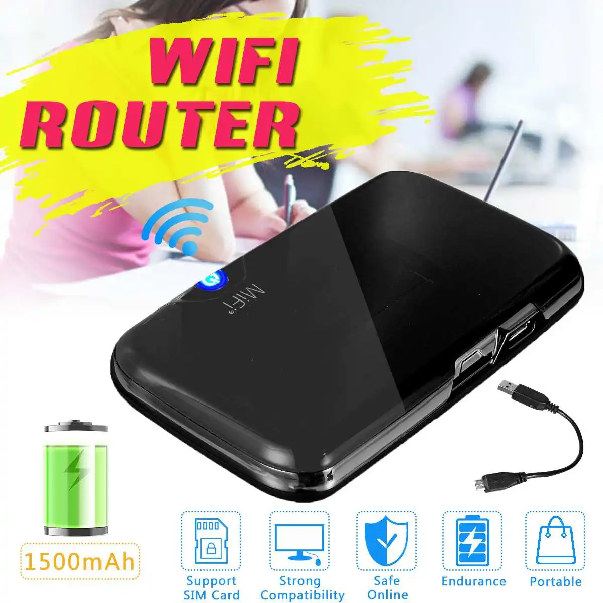 

Wifi Router Sim Card Hotspot Mini Pocket Wifi Wireless 3G Modem Portable Mobile Wifi Router Outdoor Support 10 Devices
