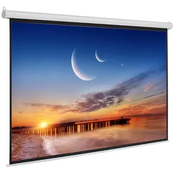 

92 inch 16:9 Projection Screen Electric Motorized Projector Screen with Remote Control US Plug for Most Type Projector