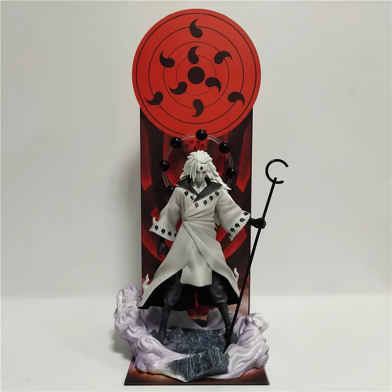 Наруто фигурка Obito Madara ПВХ модель игрушки фигурка Nartuo Shippuden аниме Madara Moon Plan Базовая Коллекция игрушек Diorama - Цвет: Белый