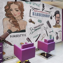 Фотообои на заказ, 3D стерео обои в европейском и американском стиле для парикмахерской, магазин красоты, фон, настенная бумага