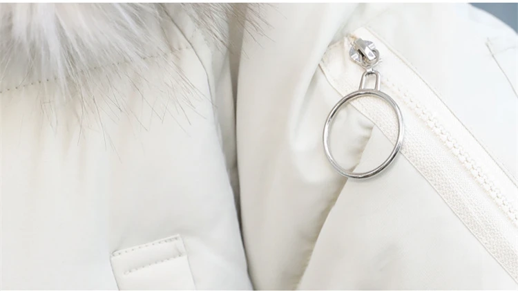 Women Winter Jacket White Coat Thick Parka Fake Fur Collar Hooded Loose Padded Jackets 2018 New Overknee Long Coat Winter CH702 (8)