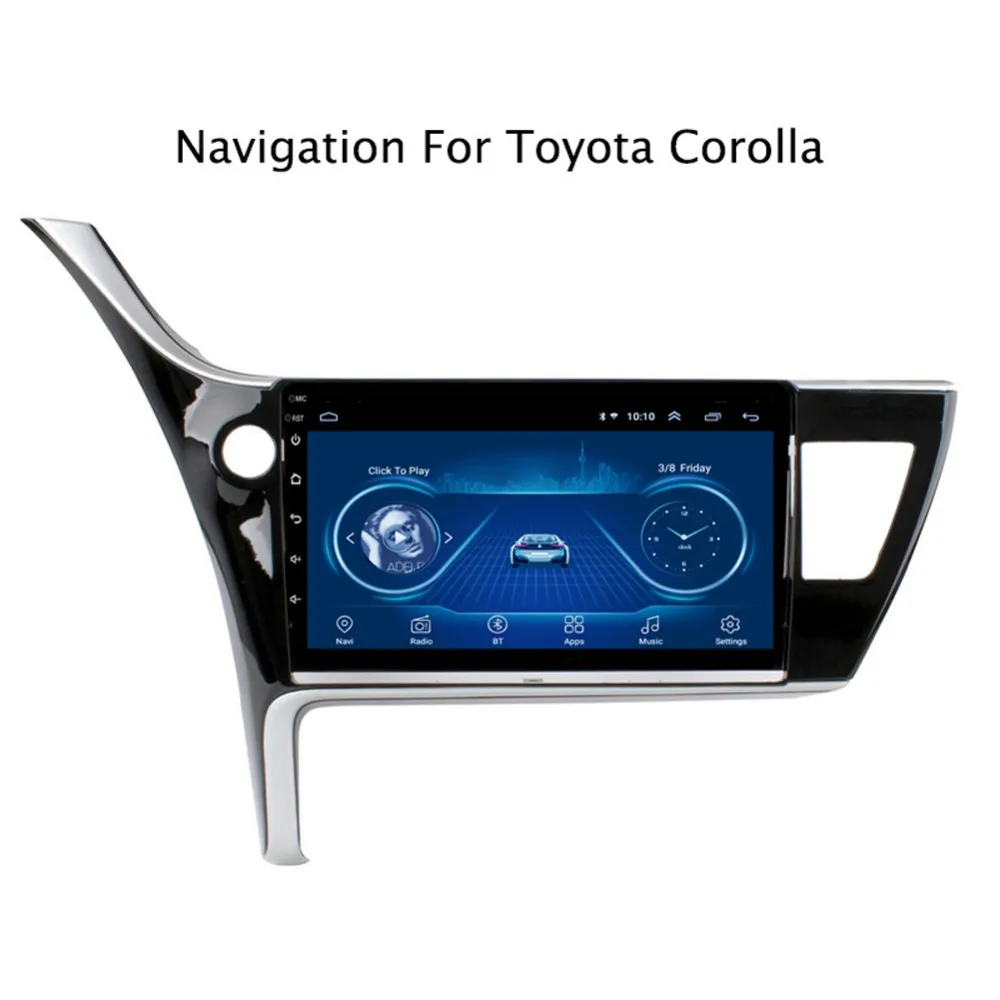 Discount Super Slim Touch Screen Android 8.1 GPS Navigation for toyota corolla 2018 radio headunit tablet Stereo Multimedia Bluetooth 1