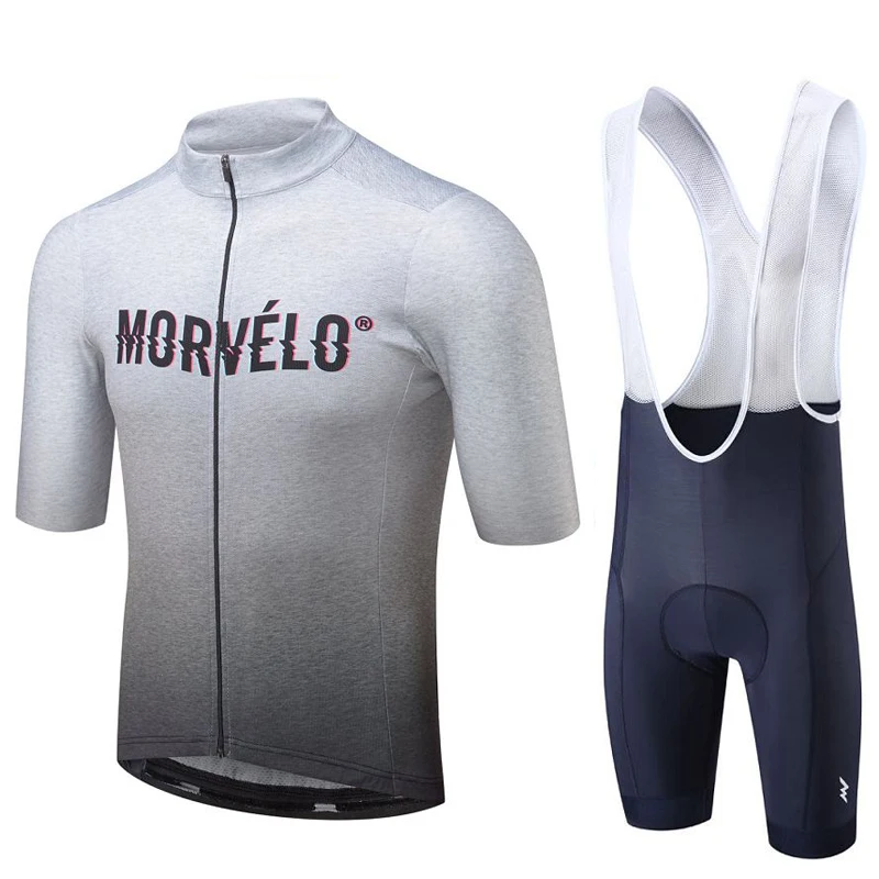 Мужской костюм для велоспорта Morvelo летний комплект из дышащего Джерси с коротким