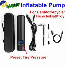 Универсальный автомобильный беспроводной шинонасос пневматический насос мини электрический цифровой дисплей зарядное устройство воздушный компрессор для мотоцикла велосипеда и т. Д