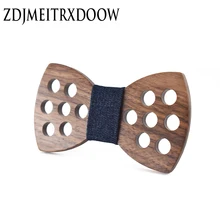 Большой Размеры галстук-бабочка Для мужчин s деревянный галстук-бабочка аксессуар Свадебные подарки черный орехового дерева с бантом для Для мужчин
