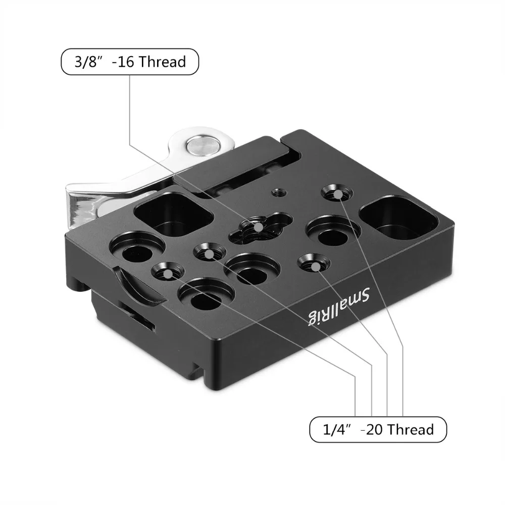 Быстросъемный зажим и пластина SmallRig (для Arca Swiss) с 1/4 3/8 резьбовыми отверстиями для