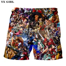 Дропшиппинг новое поступление летние мужские s короткие модные Мультяшные аниме персонажи 3d Повседневные Шорты с принтом мужские свободные брюки