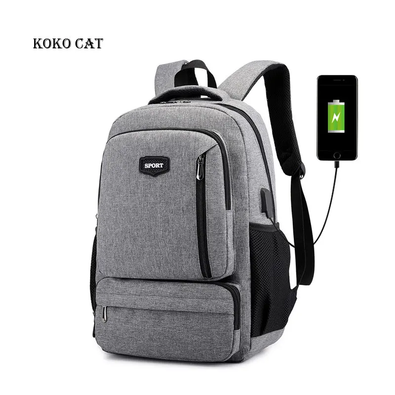 

Fashion Laptop Backpack USB Charging Male Business Multifunction Computer Daypack Teenager Notebook Backbag Mochila