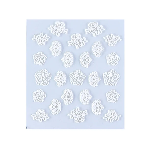 5D Embossed Nail Sticker Decals Blooming Flower Acrylic Engraved 3D Slider Manicure Empaistic Nail Art Decoration Tips CH1019 - Цвет: 11