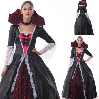 

New Female Vampire Dress Halloween Costumes Devil Wears Dress Vampire Queen Queen of the Damned Cosplay Festive & Party Supplies