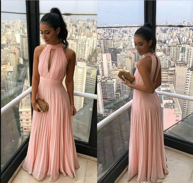 Special Offers Long Bridesmaid Dresses Halter Sleeveless Chiffon Pleats Floor Length Chiffon Backless Plus Size Maid Of Honor Wedding Guest Special Offers Long Bridesmaid Dresses Halter Sleeveless Chiffon Pleats Floor Length Chiffon Backless Plus Size Maid Of Honor Wedding Guest