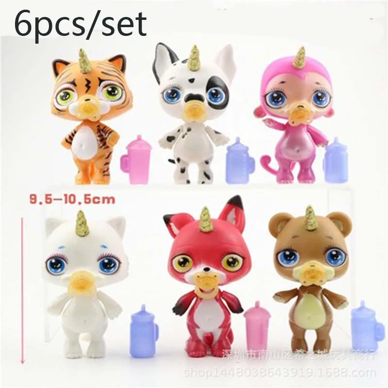

6pcs/set Poopsie Slime Surprise Unicorn Spray water Sparkly Critter and Cutie Tooties Bundle Spit Mucus Doll squishy