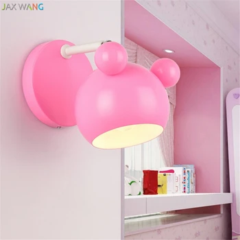 

Simple modern cartoon cute pink Wall lamps lights bathroom bedroom light led wall lights for home industrial decor lamp