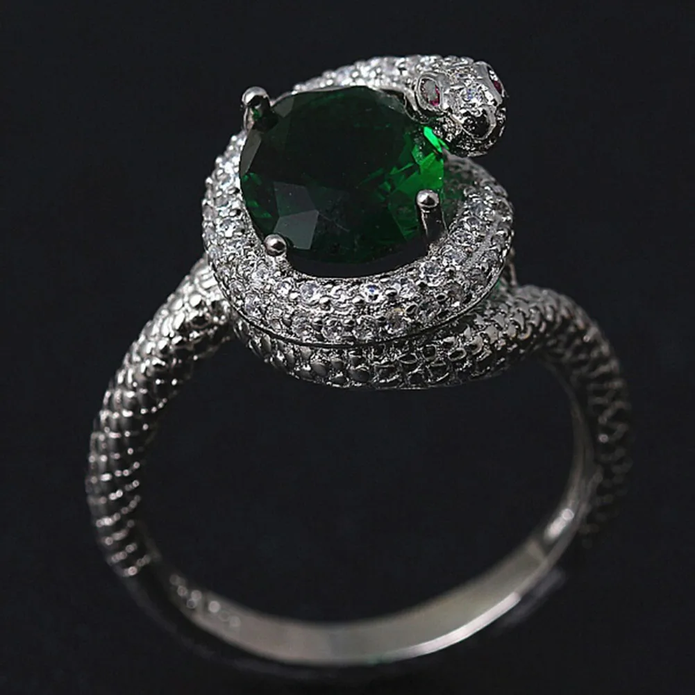 Рыба змея драгоценный камень кольцо европейский и американский стиль змея циркон кольцо циркон змея обручальное кольцо популярное циркониевое кольцо