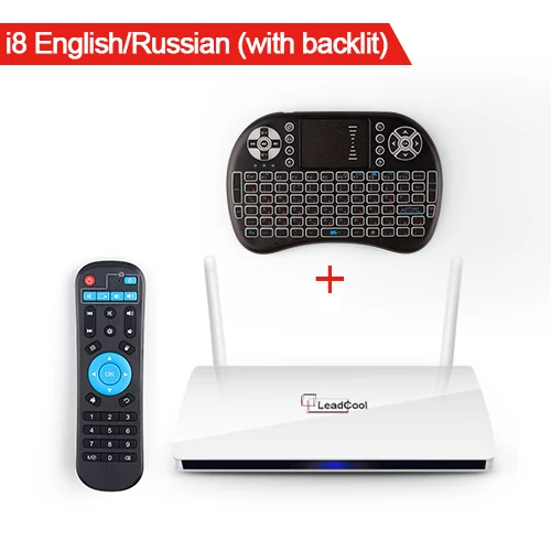 ТВ приставка Leadcool Android 8,1 ТВ приёмники Android приставка Rk3229 1 ГБ 8 ГБ Full HD 4 к H.265 WiFi Приставка Smart Android tv - Цвет: leadcool Box I8TR